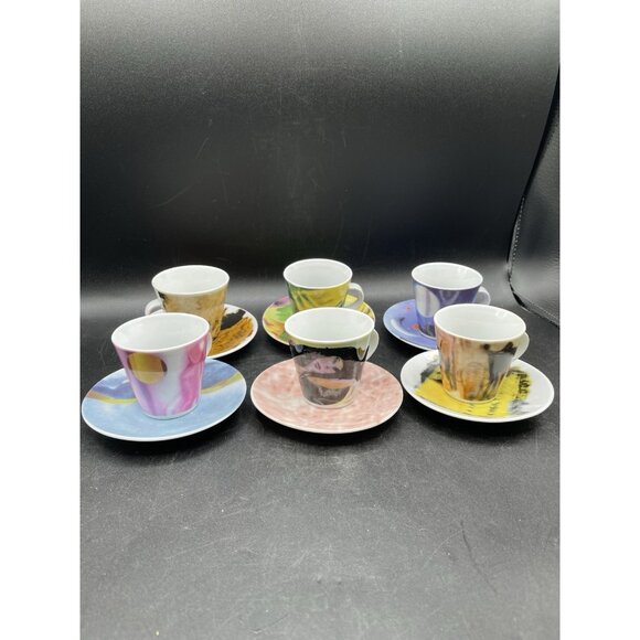 Joan Miro Abstract Art Espresso Cup & Saucers Set 6